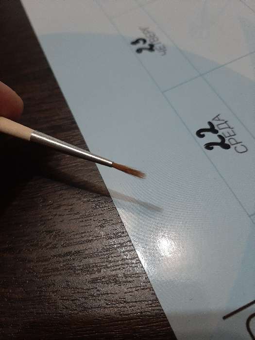 Фотография покупателя товара Кисть Колонок Круглая №0 (диаметр обоймы 1 мм; длина волоса 5 мм), деревянная ручка, Calligrata - Фото 1