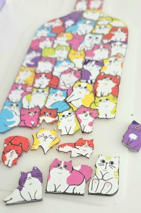 Фотография покупателя товара Пазл творческий «Забавные котики», акриловый, 46 фигурных деталей - Фото 4