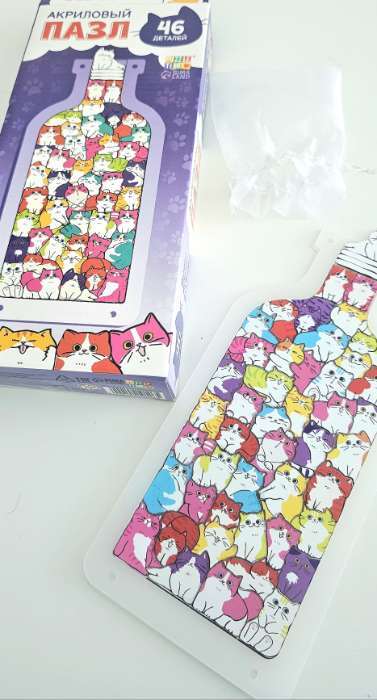 Фотография покупателя товара Пазл творческий «Забавные котики», акриловый, 46 фигурных деталей - Фото 6