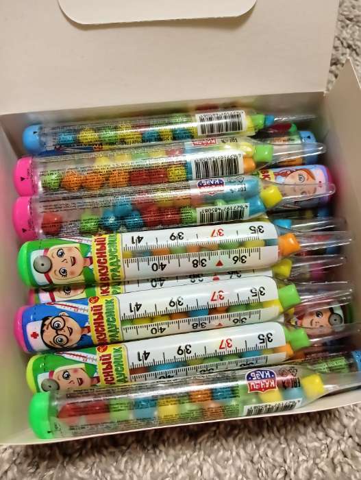 Фотография покупателя товара Жевательная резинка «Доктору» в форме градусника, 7 г. - Фото 2