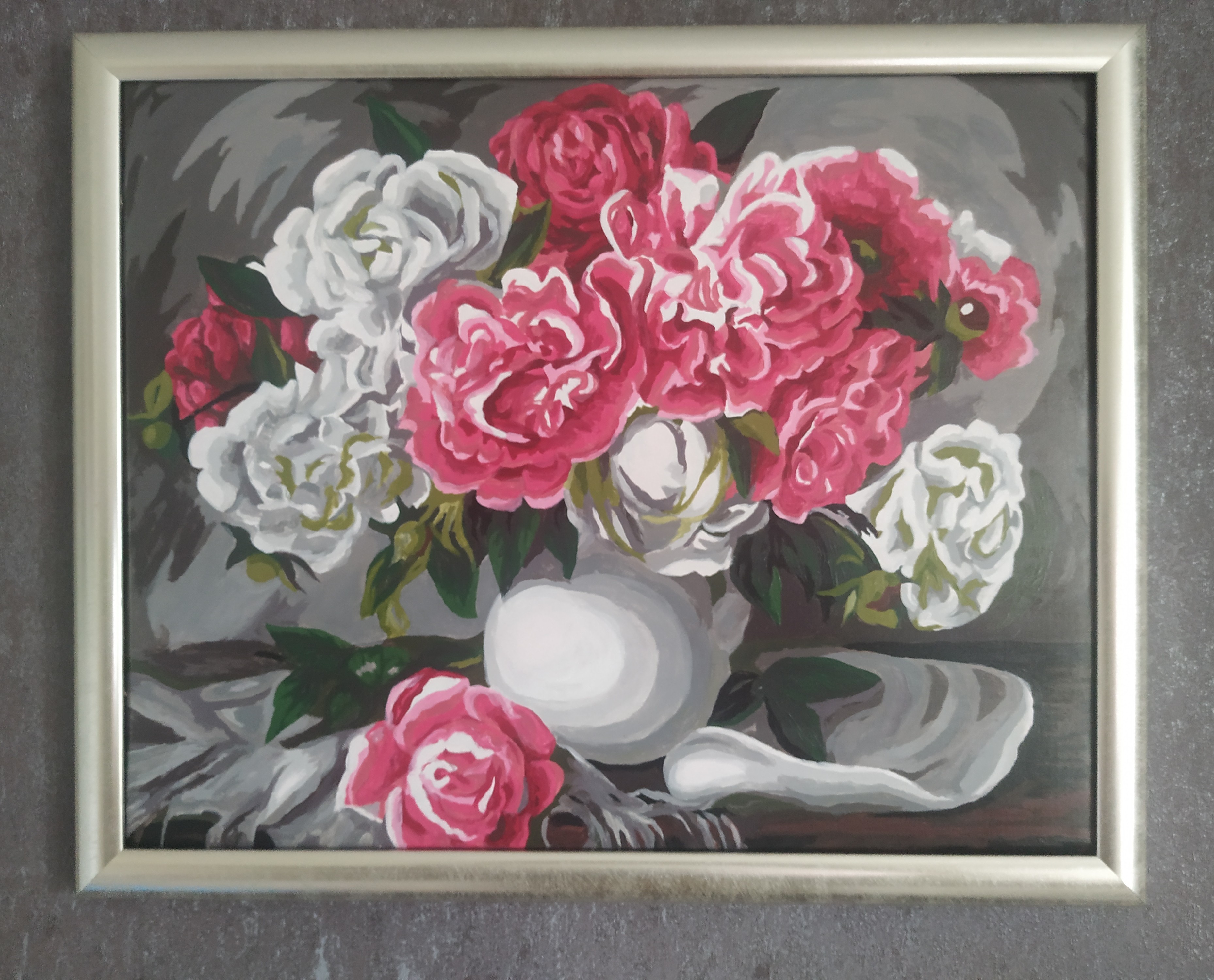 Фотография покупателя товара Картина по номерам «Пионы. Жанна Когай» 40 × 50 см, 24 цвета - Фото 1