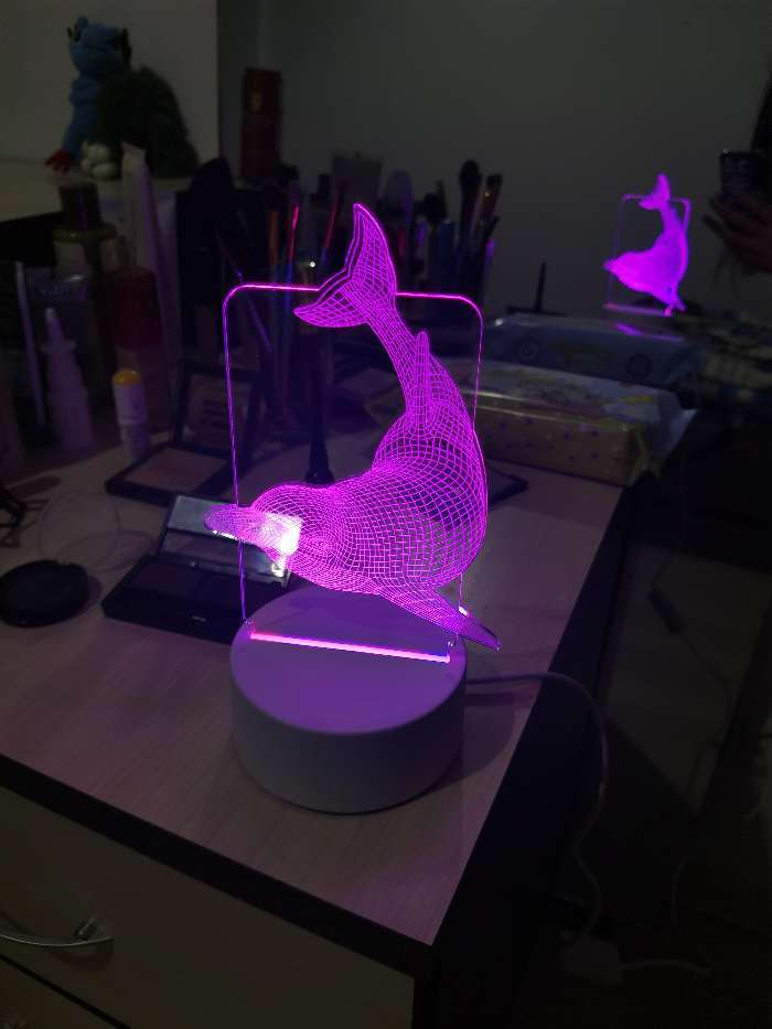 Фотография покупателя товара Светильник «Большой дельфин» LED RGB от сети RISALUX - Фото 1