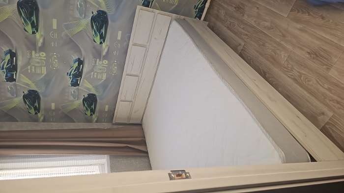 Фотография покупателя товара Кровать двуспальная парящая «Клик Мебель. Зара», 1600×2000 мм, цвет крафт белый - Фото 1
