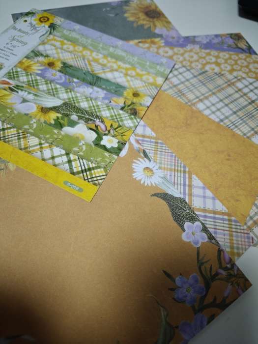 Фотография покупателя товара Набор бумаги для скрапбукинга 12 листов 12 дизайнов "Красота весны" 160 гр 15,2х15,2 см - Фото 7