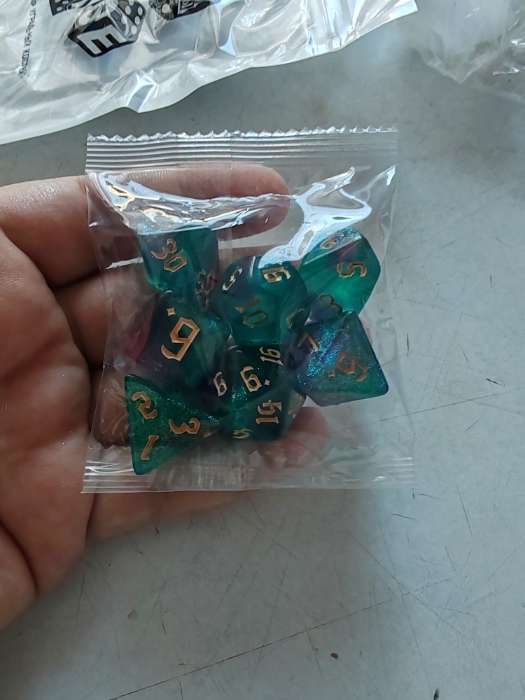 Фотография покупателя товара Кубики - дайсы для ДнД, набор 7 шт. - Фото 2