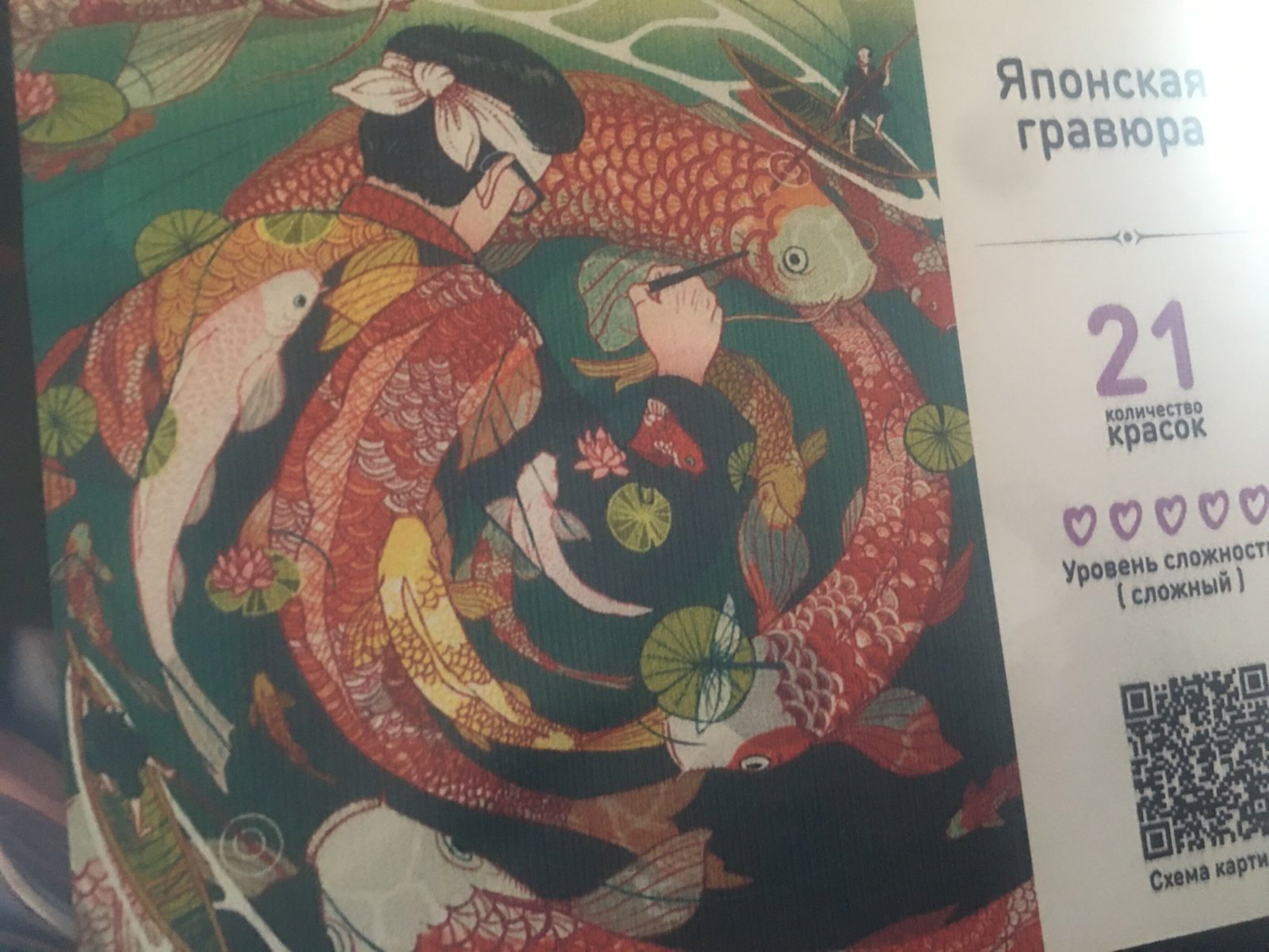 Фотография покупателя товара Картина по номерам «Японская гравюра», с подрамником, 40×50 см, 21 цвет - Фото 3