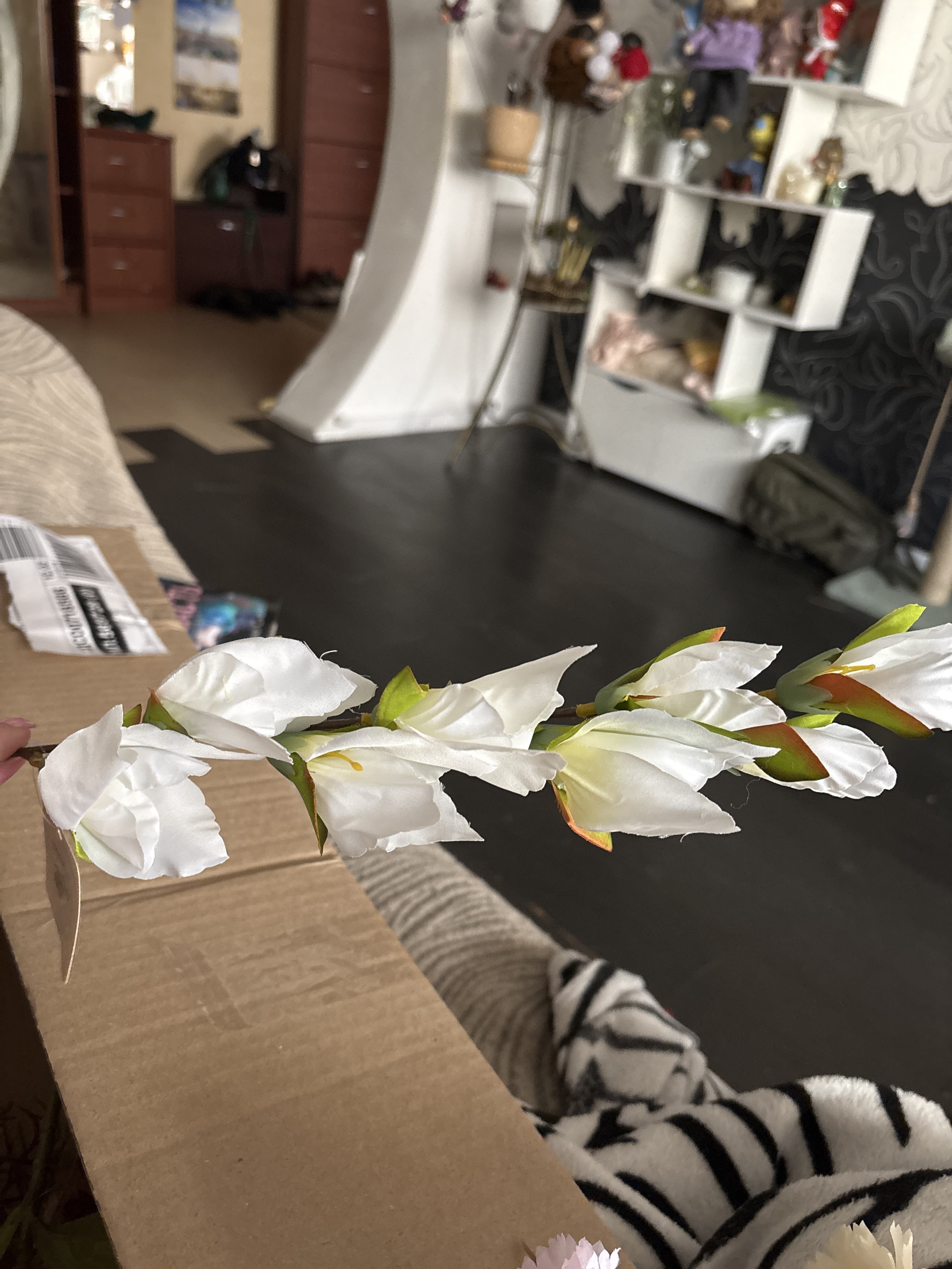 Фотография покупателя товара Цветы искусственные «Наперстянка», h=63 см, белые - Фото 1