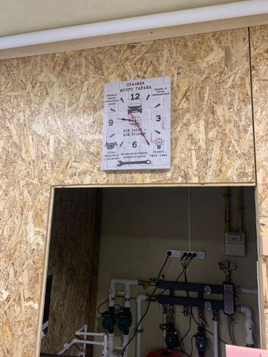 Фотография покупателя товара Часы - картина настенные интерьерные «Правила гаража», 30×40 см, на холсте, бесшумные - Фото 1