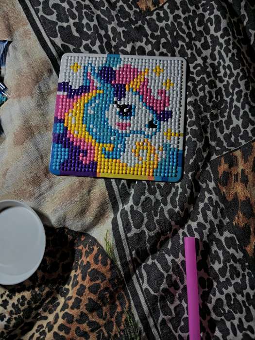 Фотография покупателя товара Алмазная мозаика-магнит для детей «Зайка» - Фото 6