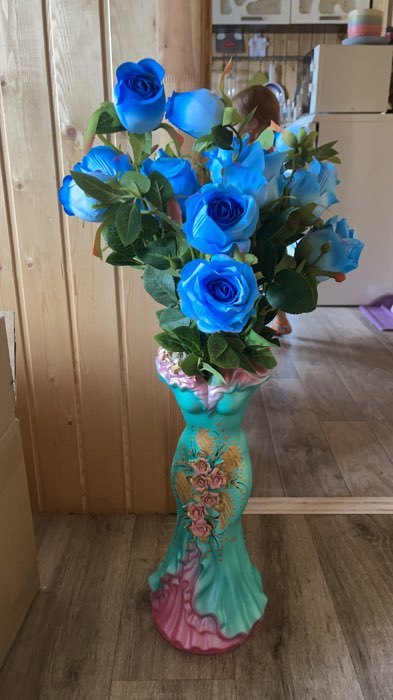 Фотография покупателя товара Цветы искусственные "Роза Фламинго" 6*66 см, голубой - Фото 1