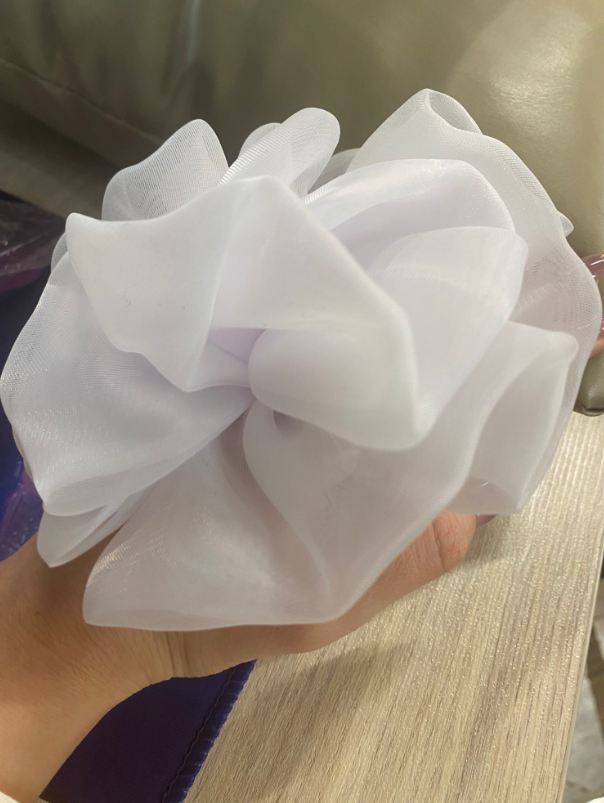 Фотография покупателя товара Бант для волос на резинке школьный, белый, 13 см, Минни Маус - Фото 1