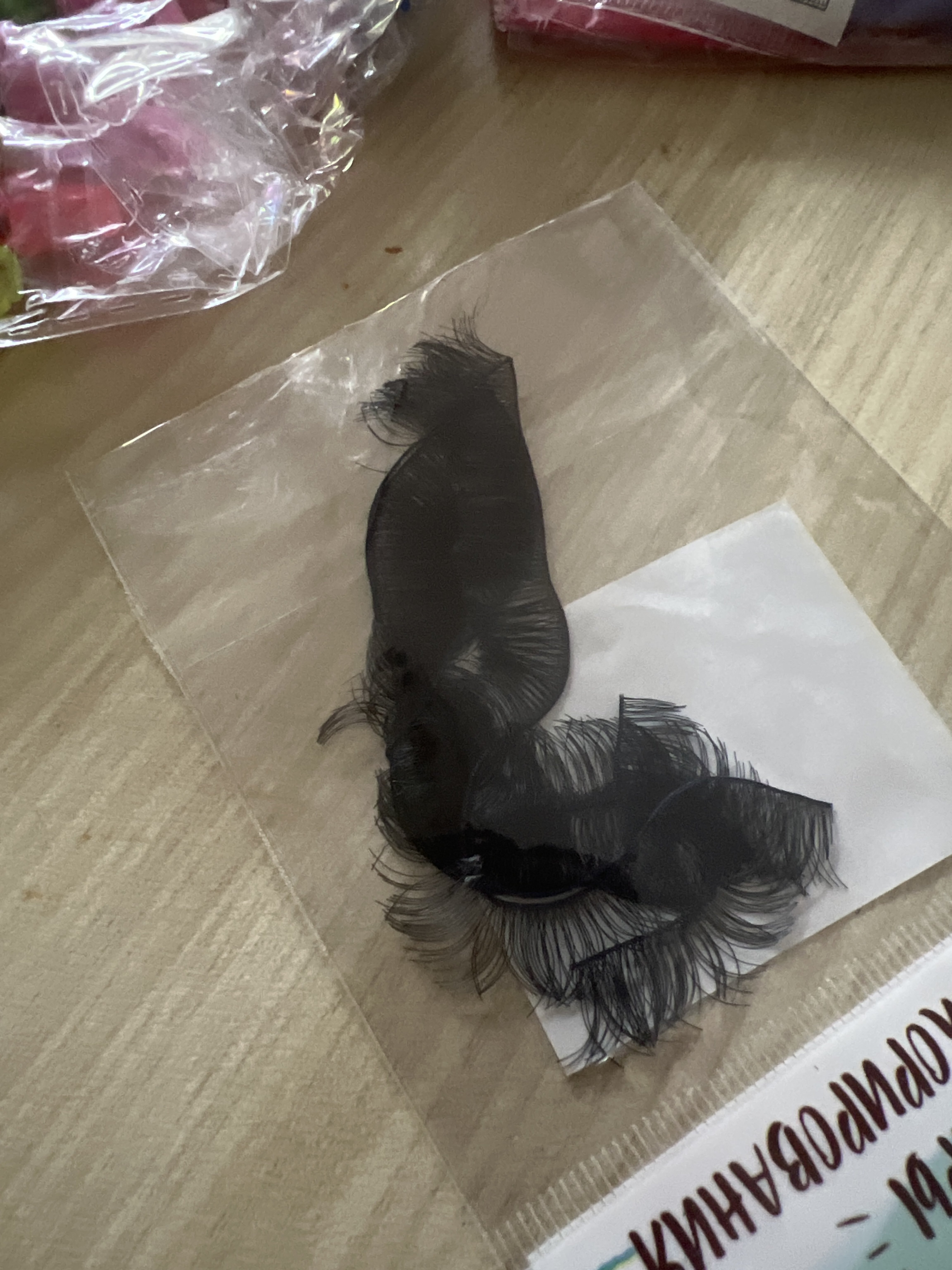 Фотография покупателя товара Ресницы для кукол, набор 2 шт., размер 1 шт. 20×1 см, чёрная - Фото 2