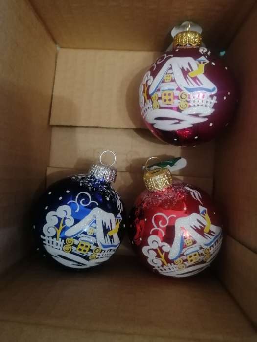 Фотография покупателя товара Ёлочный шар «Рассвет» новогодний, d=6 см, без упаковки, МИКС - Фото 1