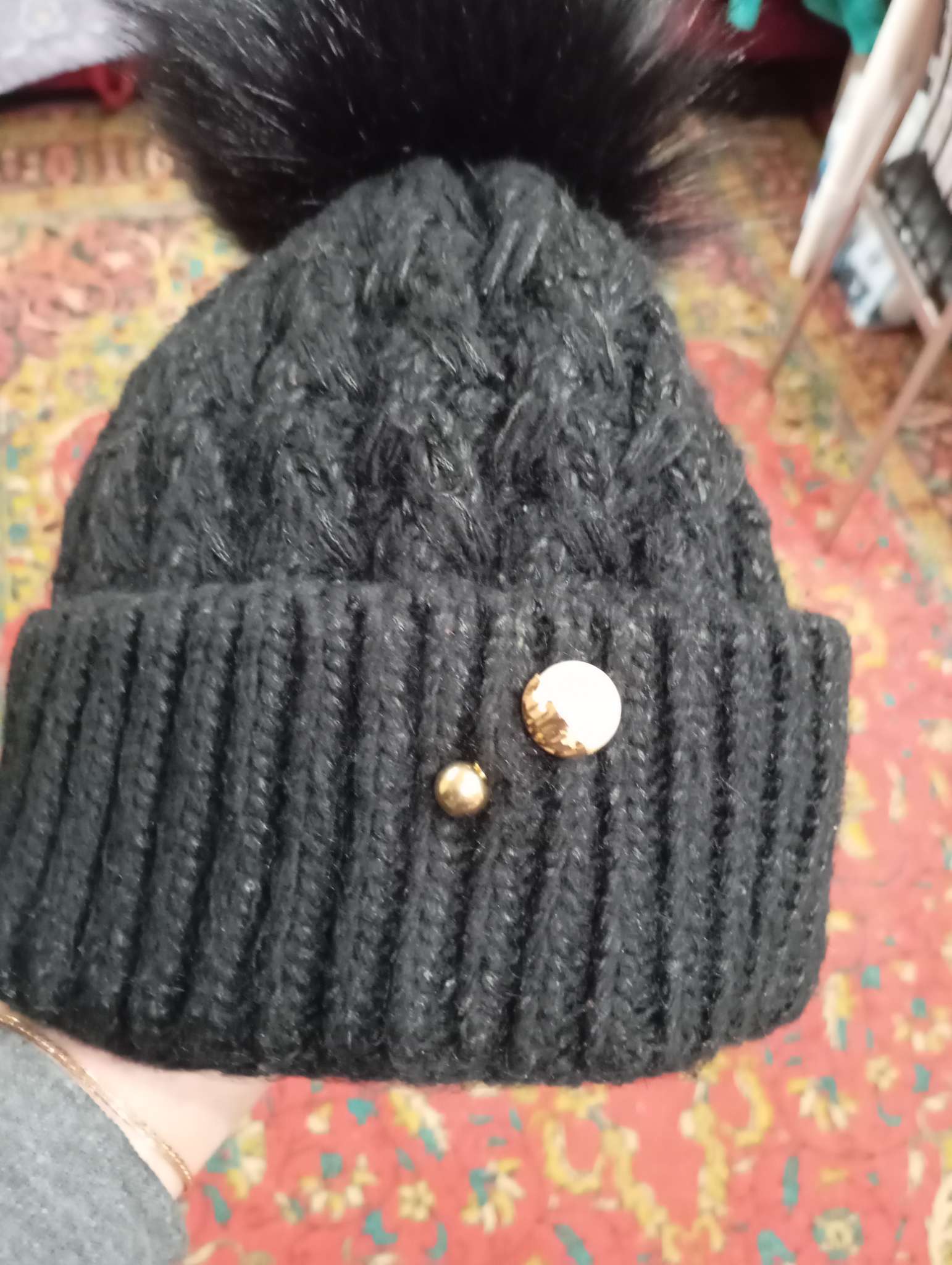 Фотография покупателя товара Набор булавок (6 шт.) «Жемчуг», 6.5 см, белый в золоте - Фото 3