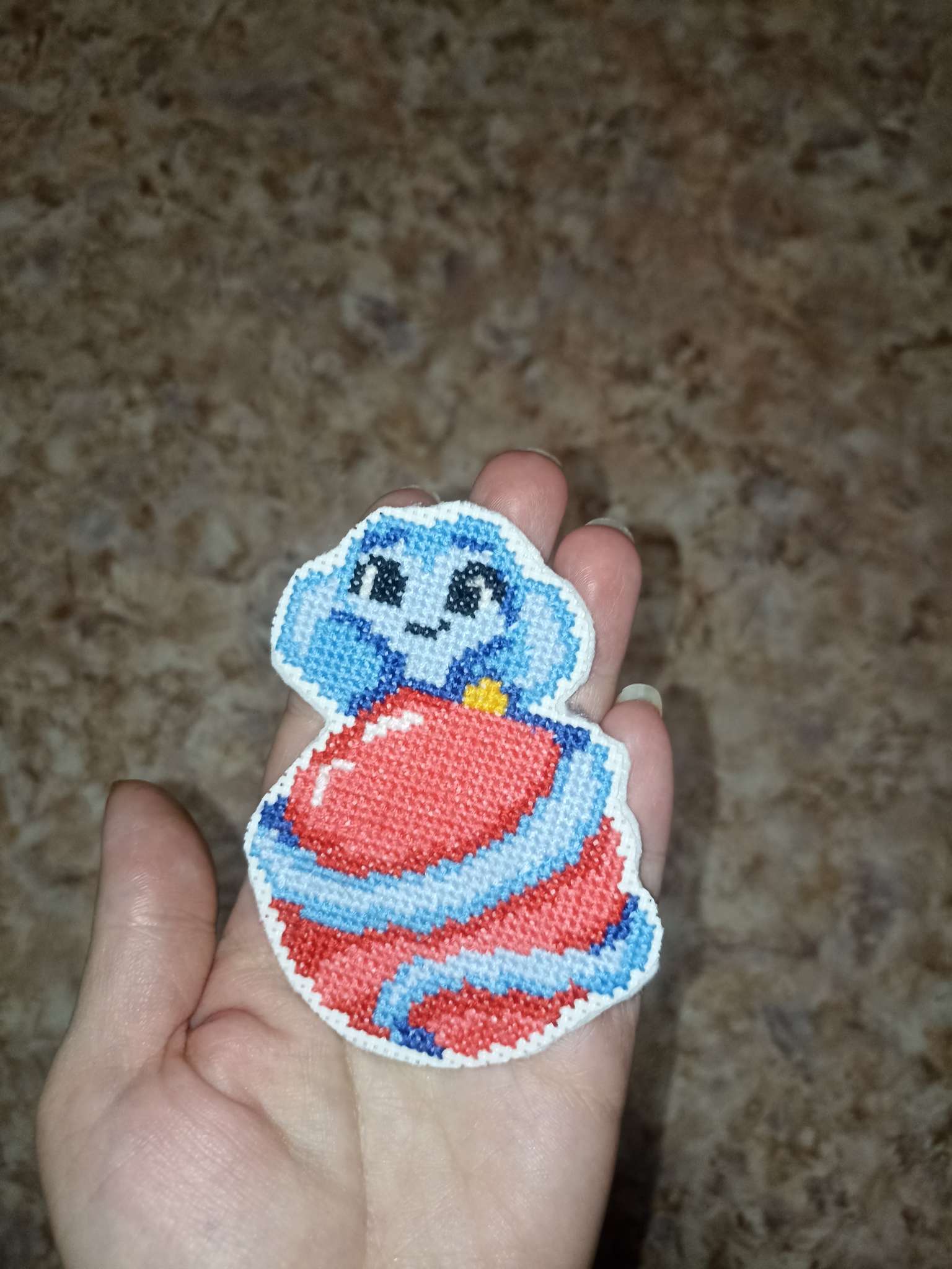 Фотография покупателя товара Вышивка крестиком на пластиковой канве на новый год «Змея», набор для творчества - Фото 1