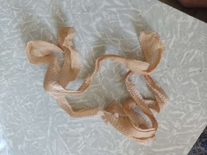 Фотография покупателя товара Лента для подгибания швов, термоклеевая, 25 мм, 100 см, бежевая - Фото 1