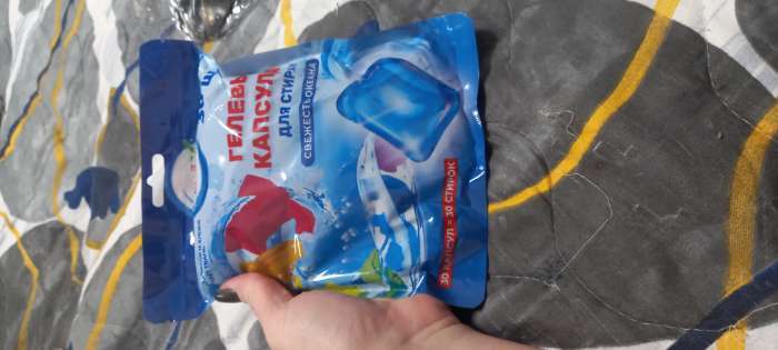 Фотография покупателя товара Капсулы для стирки односоставные Мой Выбор «Свежесть океана» 10 шт. по 8 г дойпак - Фото 1