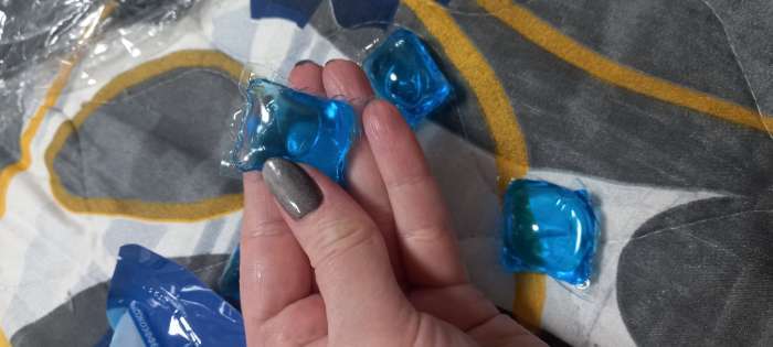 Фотография покупателя товара Капсулы для стирки односоставные Мой Выбор «Свежесть океана» 10 шт. по 8 г дойпак - Фото 4