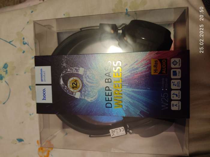 Фотография покупателя товара Наушники беспроводные, накладные, Hoco W25, Bluetooth 5.0, с микрофоном, 300 мАч, красные - Фото 1