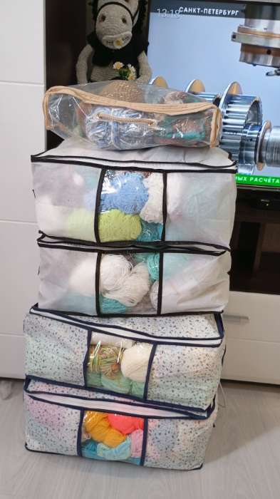 Фотография покупателя товара Органайзер для хранения белья, кофр с pvc-окном «Home collection», 43 х 28,5 х 20 см. - Фото 1