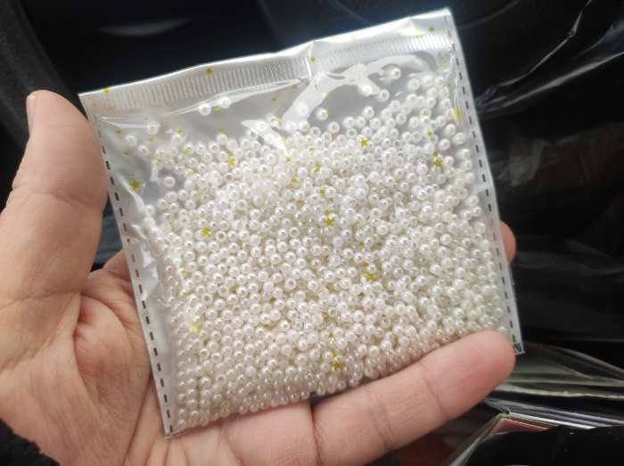 Фотография покупателя товара Бусины для творчества пластик «Жемчужные шарики», набор 20 г, d=0.3 см - Фото 1