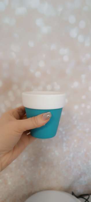 Фотография покупателя товара Горшок для цветов «Трапеция», 8×8×8 см - Фото 4