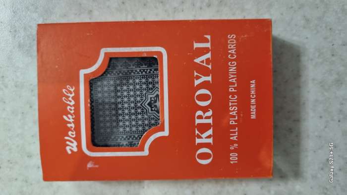 Фотография покупателя товара Карты игральные пластиковые «Royal», колода 54 шт., 8.8×5.7 см - Фото 6