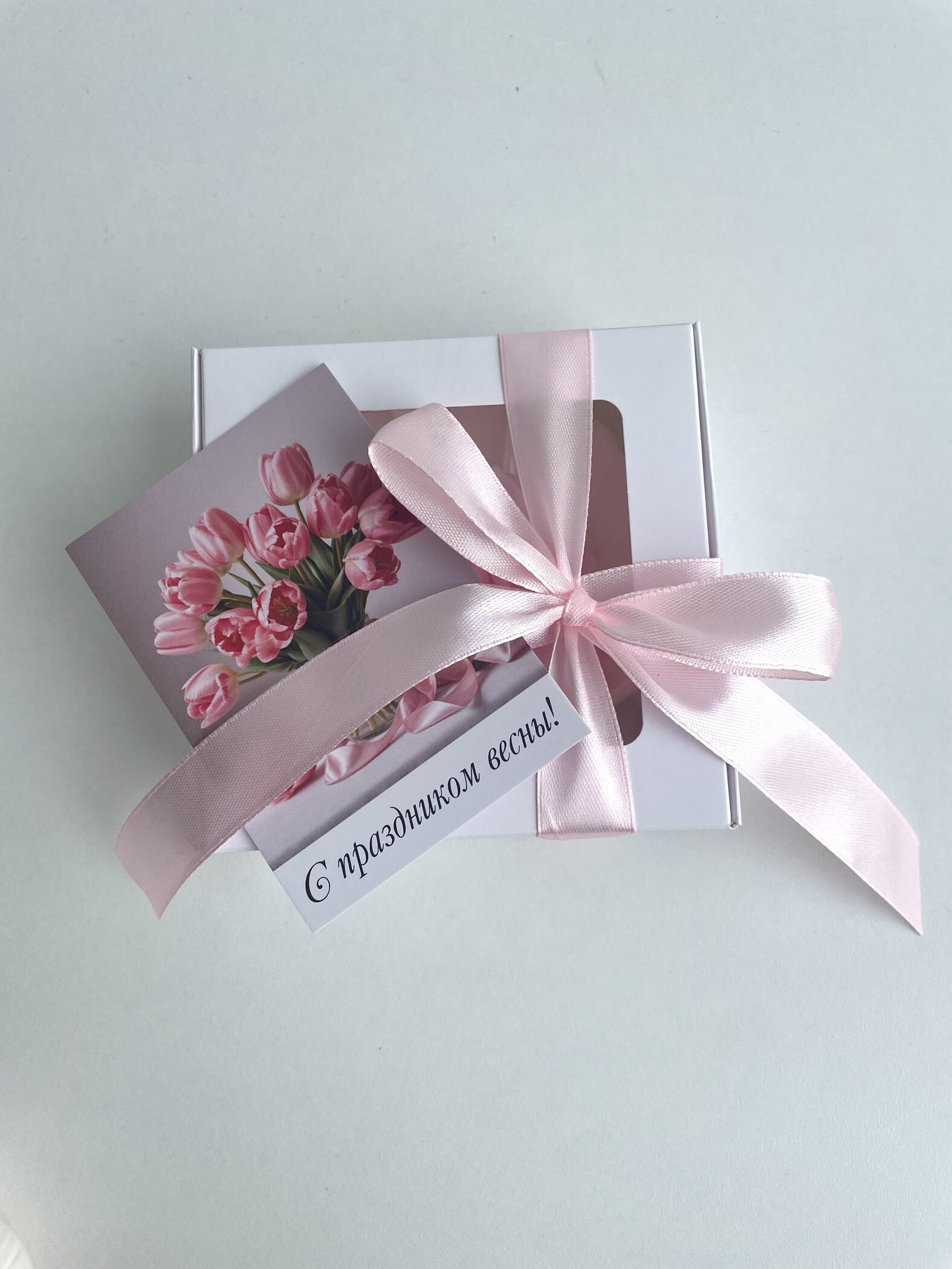 Фотография покупателя товара Лента атласная, 20 мм, 23±1 м, пастельно-розовая №43 - Фото 1