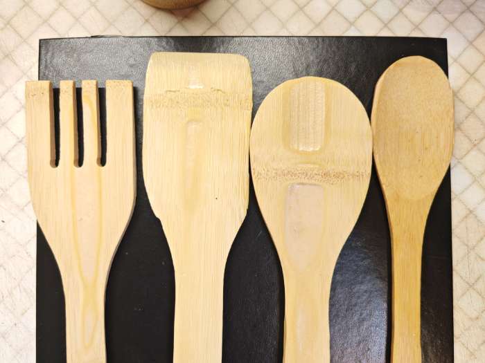 Фотография покупателя товара Набор кухонных принадлежностей Доляна «Дуновение леса», 4 предмета на подставке: 2 лопатки, 2 ложки - Фото 9