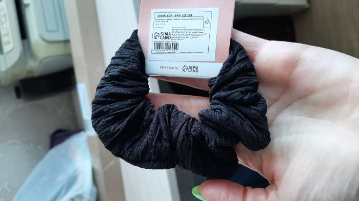 Фотография покупателя товара Резинка для волос QF «Орбита», классик жатка полосы, 10 см, серая - Фото 1