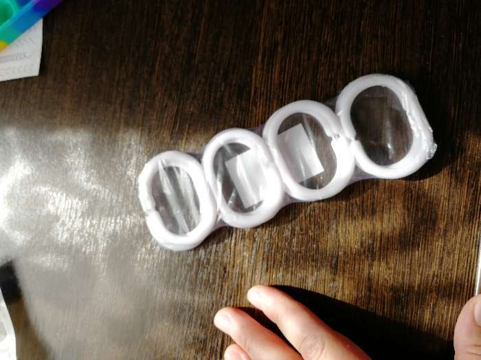 Фотография покупателя товара Набор колец для штор в ванную, пластик, 12 шт, прозрачный - Фото 3
