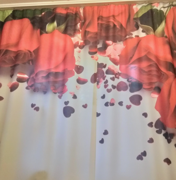 Фотография покупателя товара Фотошторы «Праздничные розы», размер 150х260 см-2 шт., габардин - Фото 1