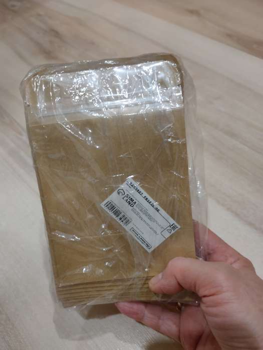 Фотография покупателя товара Пакет Zip-lock Крафт с прозрачной стенкой 12×20 + 4 см - Фото 2