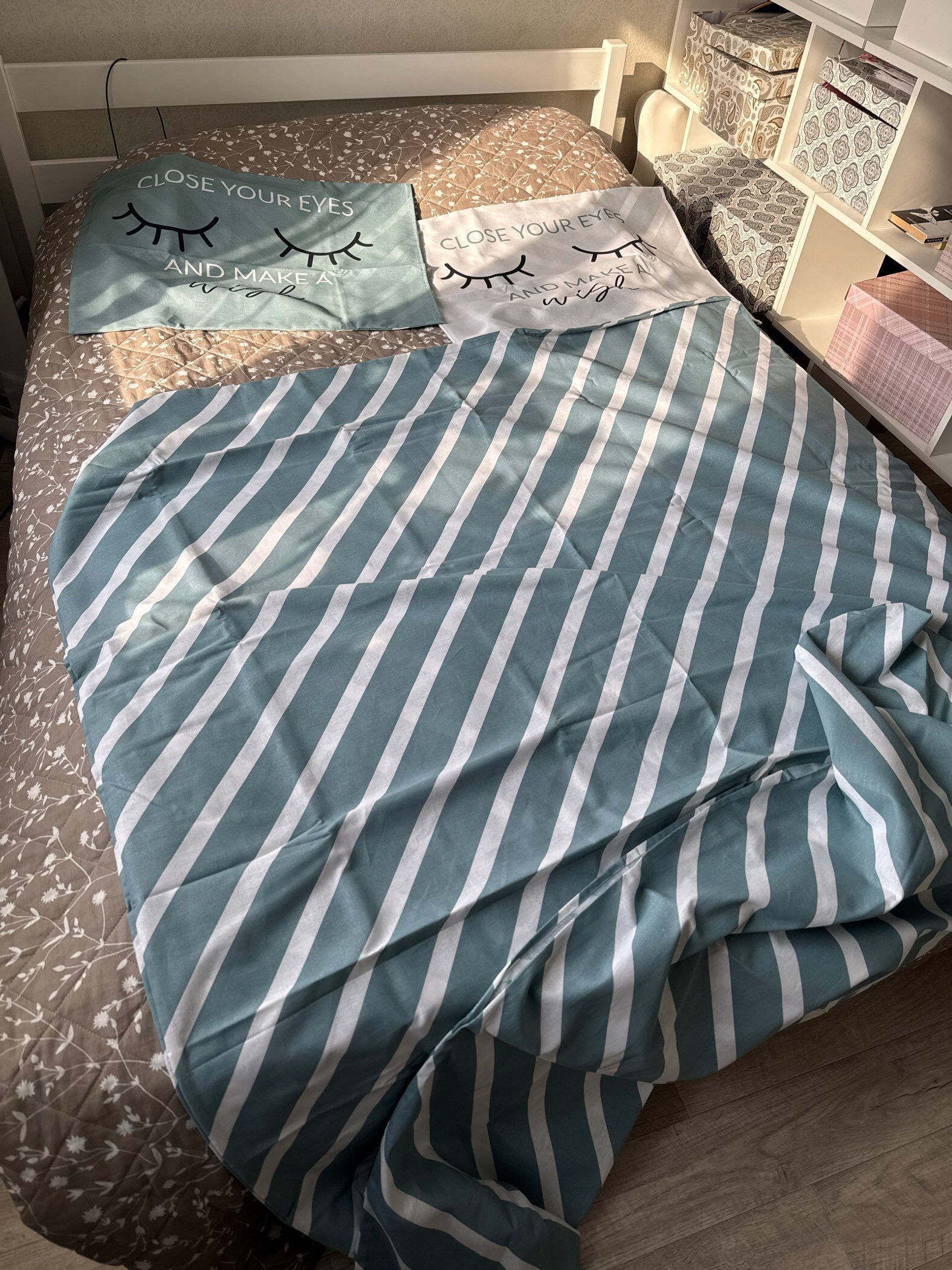 Фотография покупателя товара Комплект: пододеяльник и 2 наволочки Sleepy dream 175*215 см, 50*70 см - 2 шт, 100% хлопок - Фото 1