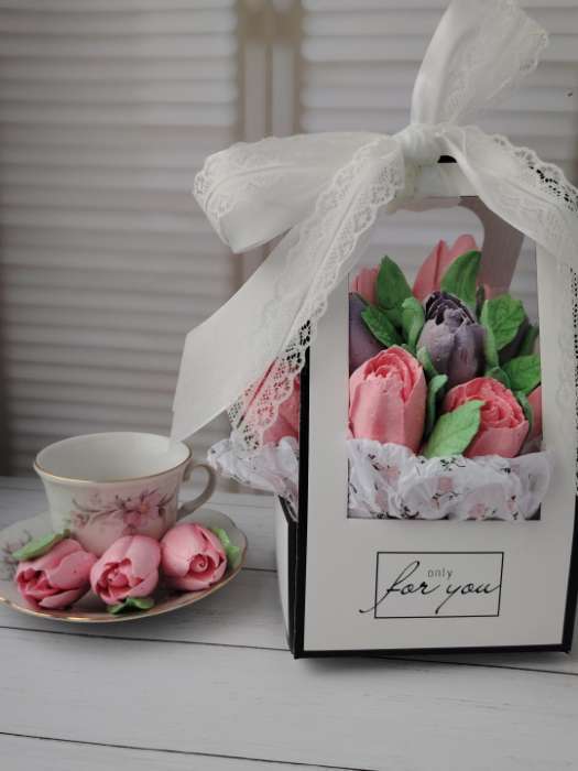 Фотография покупателя товара Бумага упаковочная тишью, «Сердечки», 50 см × 70 см 17 грамм, белая - Фото 5