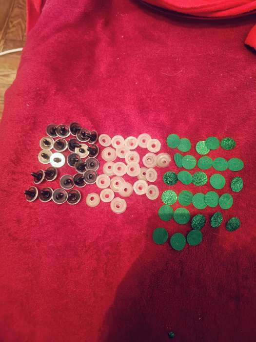 Фотография покупателя товара Глаза винтовые с заглушками, «Блёстки» набор 24 шт., размер 1 шт.: 2 см, синие - Фото 2