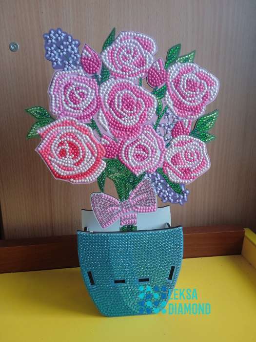 Фотография покупателя товара Алмазная вышивка «Цветы с бабочками в саду», интерьерный декор - Фото 2