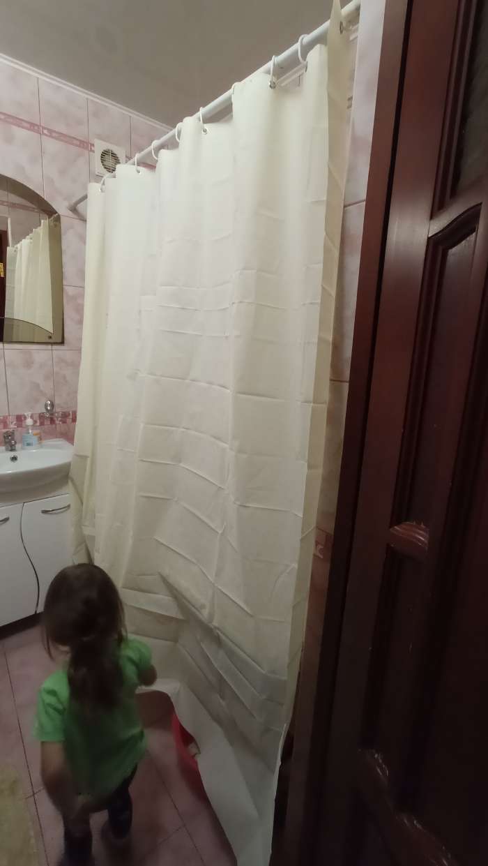 Фотография покупателя товара Штора для ванны SAVANNA «Классик», с люверсами, 180×180 см, EVA, цвет бежевый - Фото 1