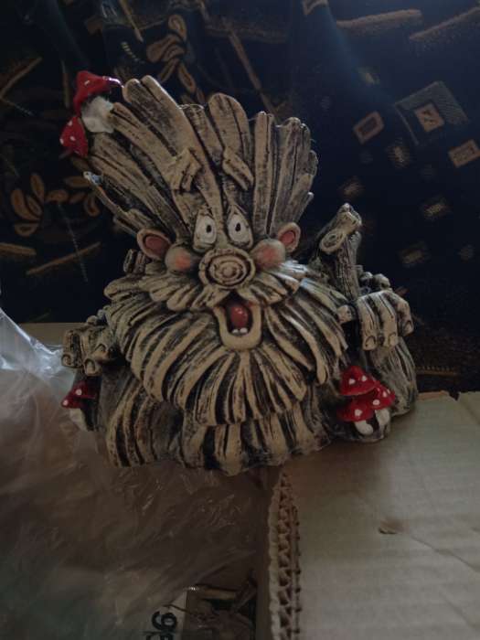 Фотография покупателя товара Садовая фигура из полистоуна «Лесовичок», 20×14×19 см - Фото 1