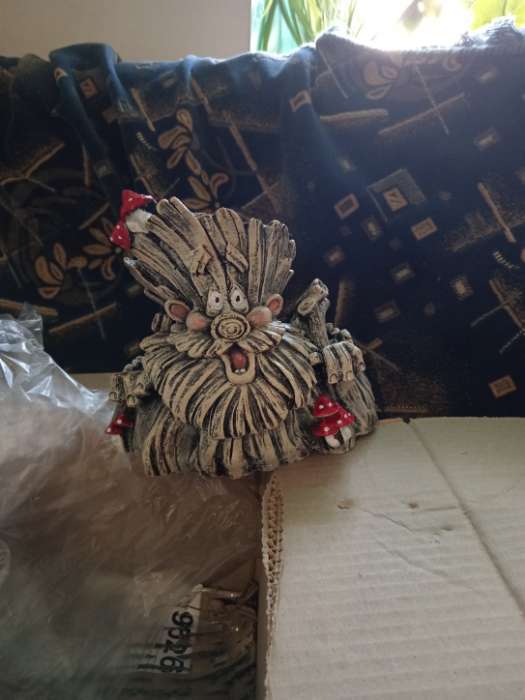 Фотография покупателя товара Садовая фигура из полистоуна «Лесовичок», 20×14×19 см - Фото 2