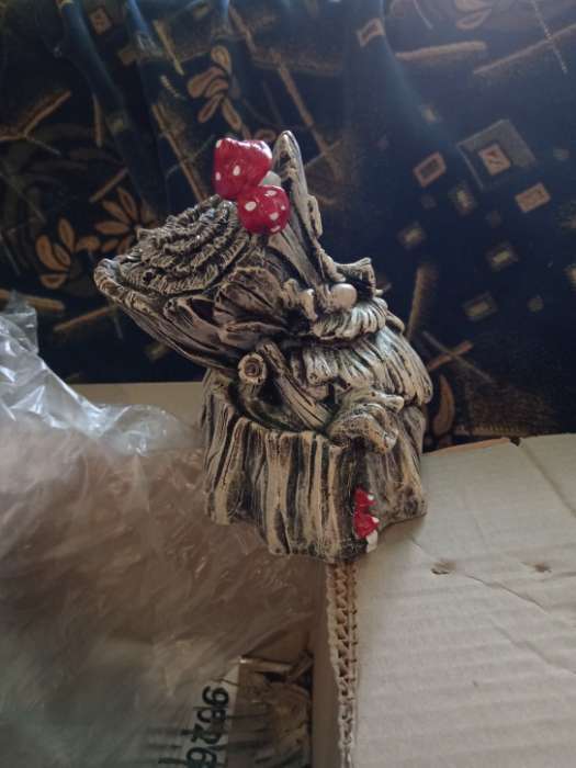 Фотография покупателя товара Садовая фигура из полистоуна «Лесовичок», 20×14×19 см - Фото 3