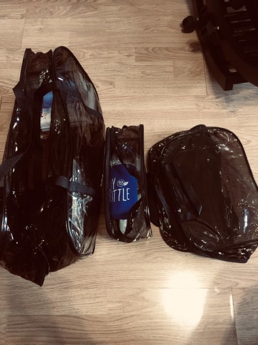 Фотография покупателя товара Набор сумок в роддом, 3 шт., цветной ПВХ, цвет черный