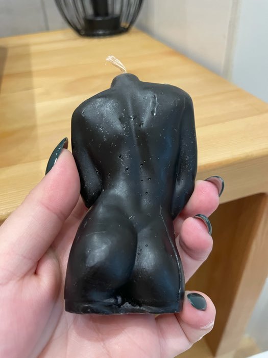 Фотография покупателя товара Фигурная свеча "Женское тело №2" черная, 10см - Фото 2