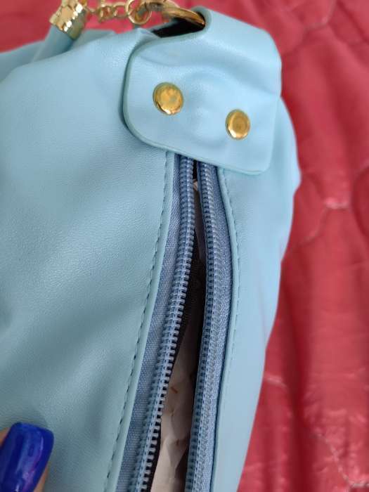 Фотография покупателя товара Сумка женская багет на молнии, 27×7.5×13 см, белая - Фото 1