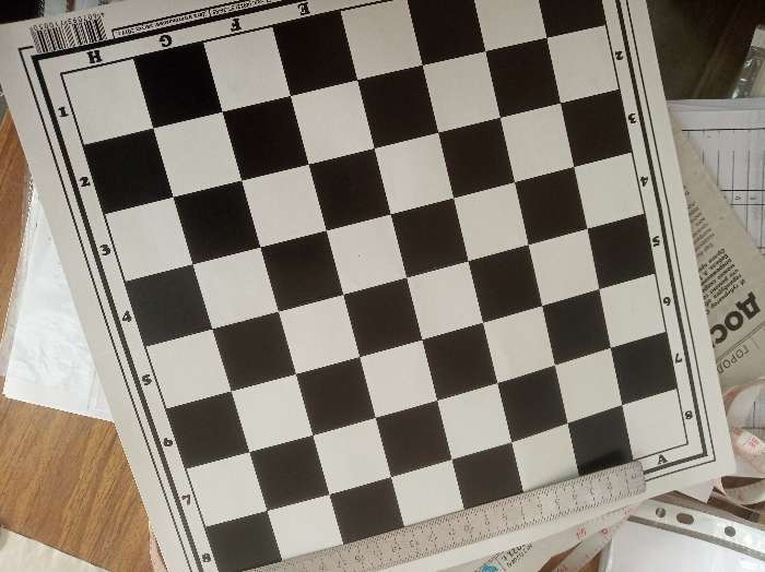 Фотография покупателя товара Шахматное поле "Классика", картон, 32 × 32 см