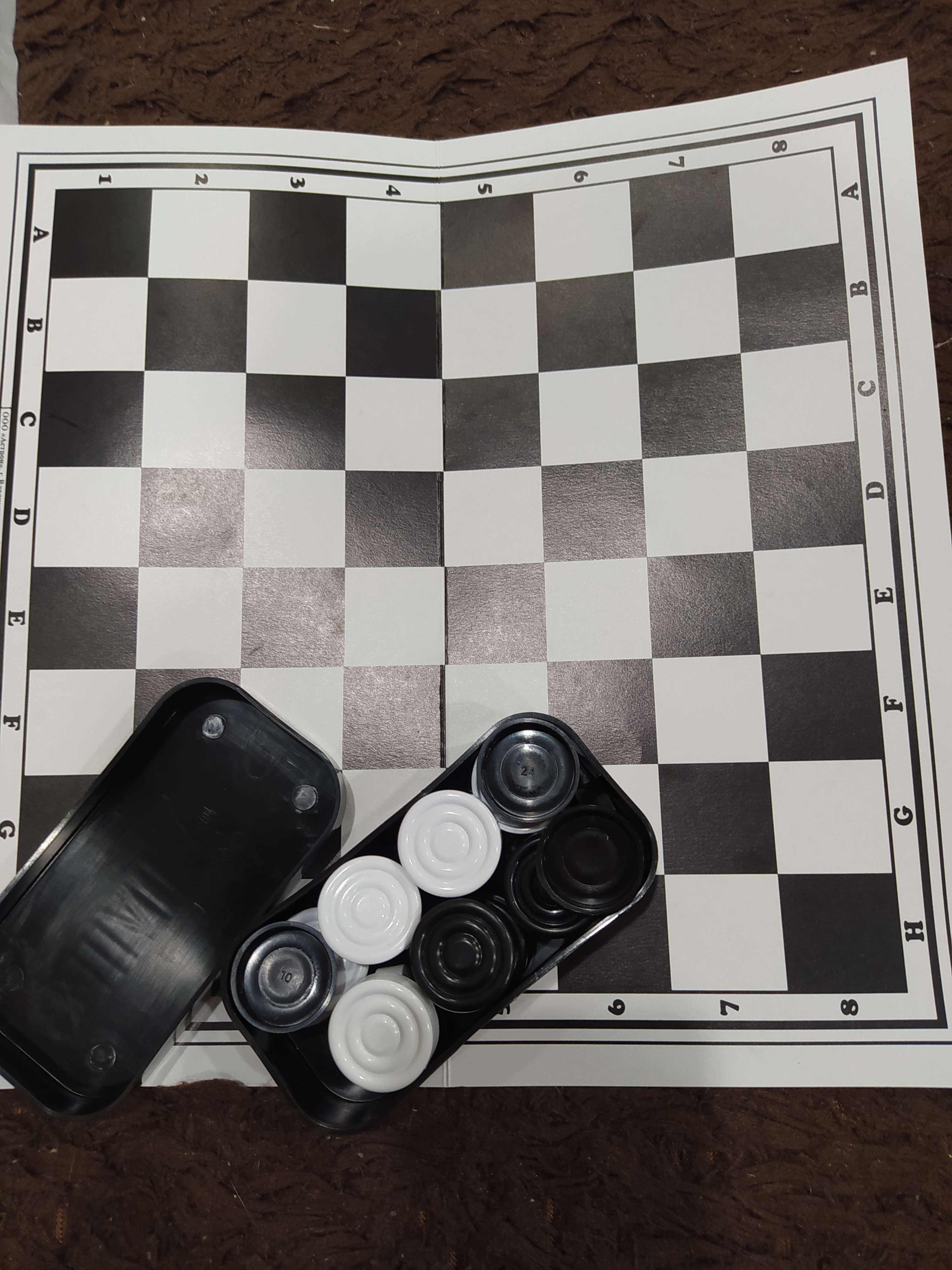 Фотография покупателя товара Шахматное поле "Классика", картон, 32 × 32 см