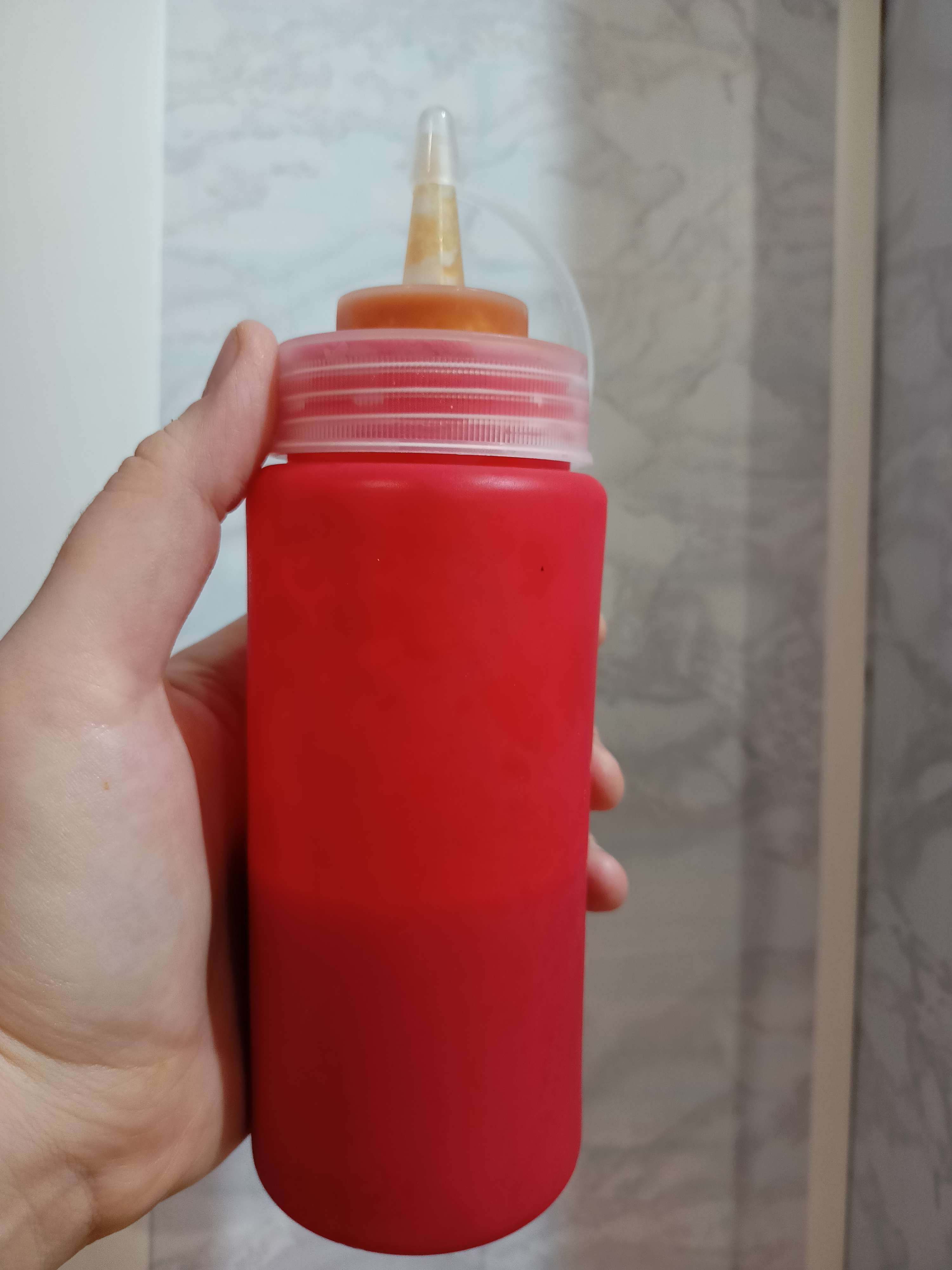 Фотография покупателя товара Ёмкость для соуса, 480 мл, 6,5×19,5 см, цвет красный - Фото 3