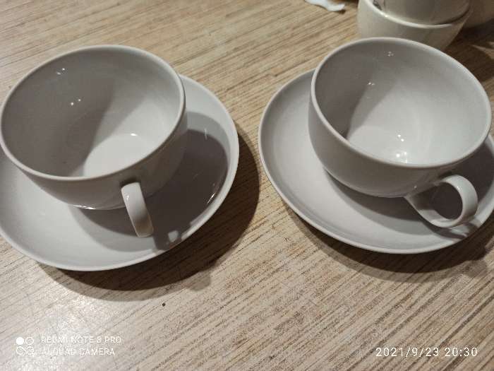 Фотография покупателя товара Чайная пара фарфоровая «Янтарь», 200 мл, чашка d=8,8 см, блюдце d=14 см - Фото 5