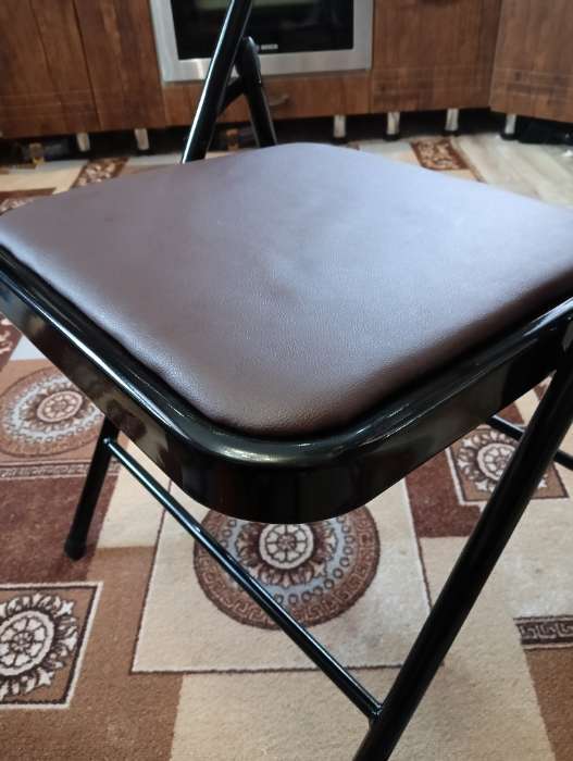 Фотография покупателя товара Стул складной «Клик Мебель. С – 2589», экокожа, цвет белый - Фото 2