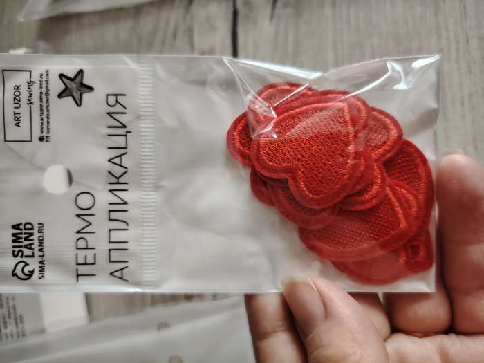 Фотография покупателя товара Термоаппликация «Сердце», 3×3 см, красная - Фото 1